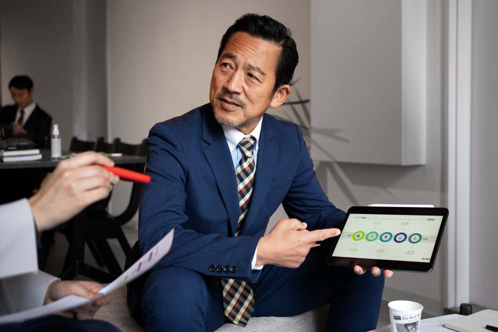 A person doing data analysis (illustration)